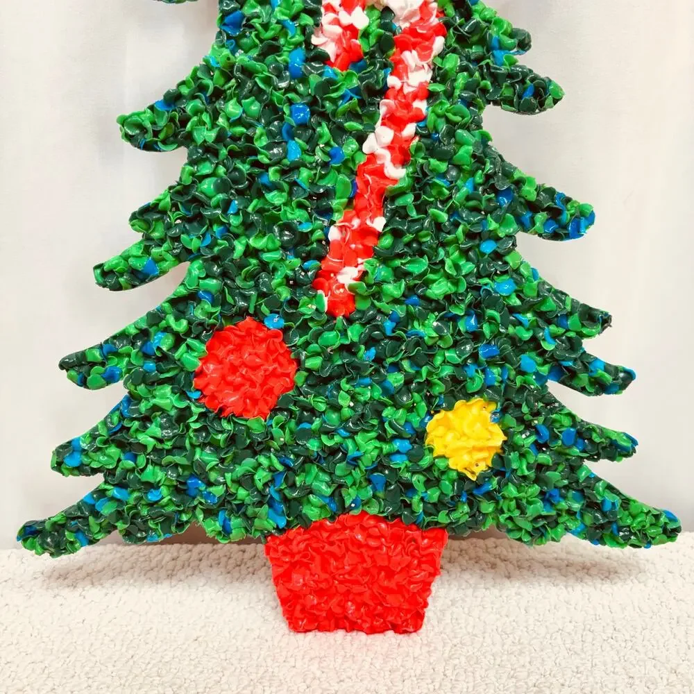 Melted Popcorn Plastic Christmas Tree Decoration/Wall Hanging Missing Star 20